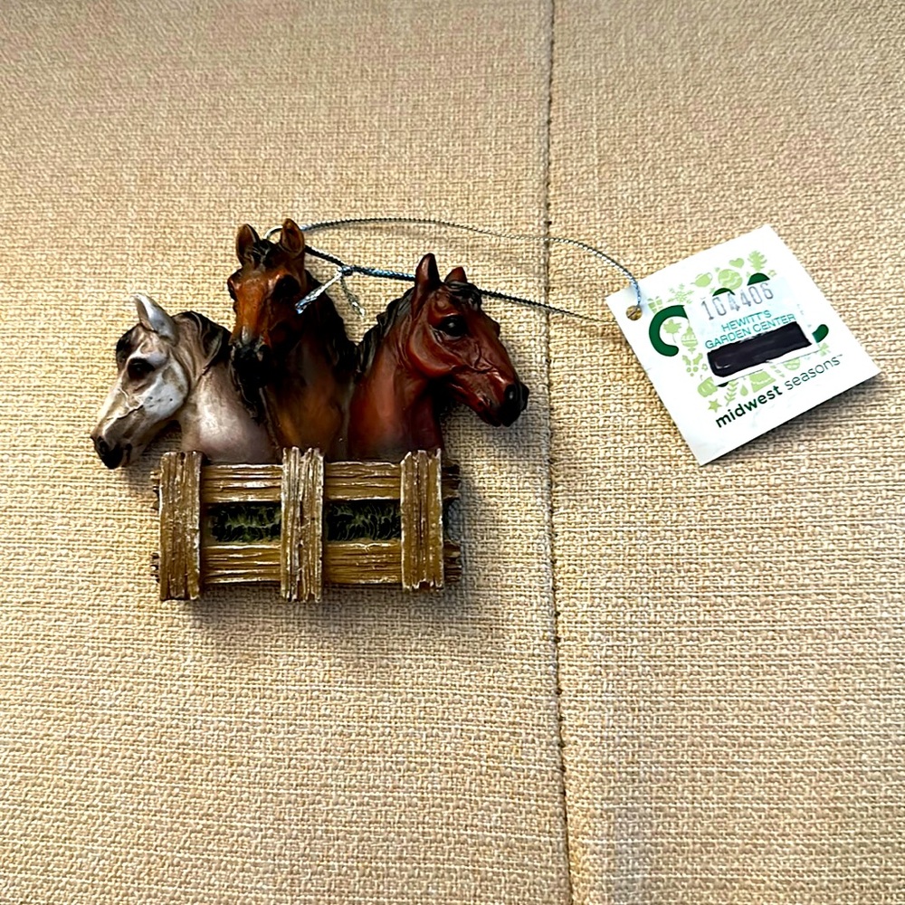 Horses with Fence Ornament